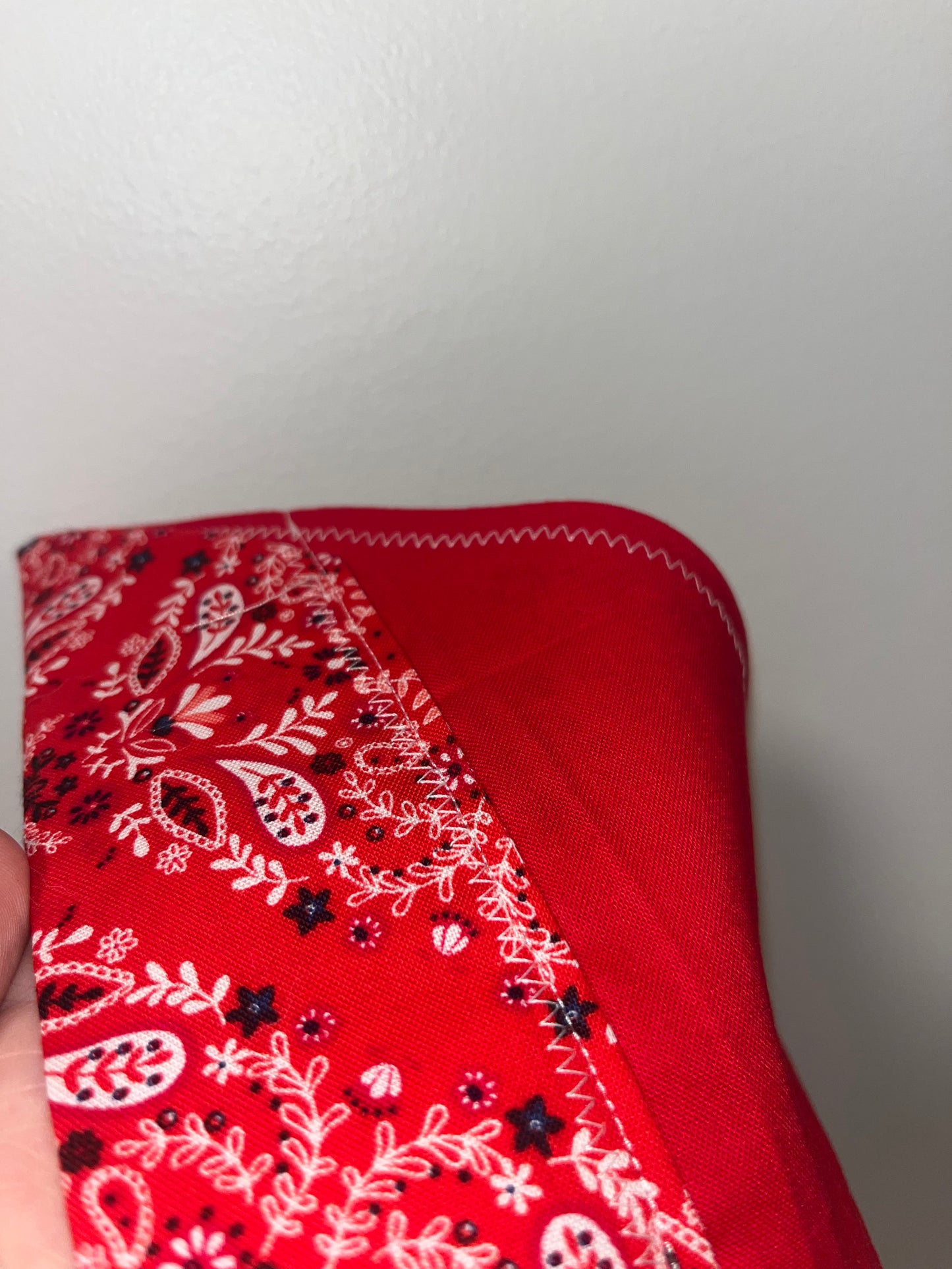 Red Printed Pet Bandana