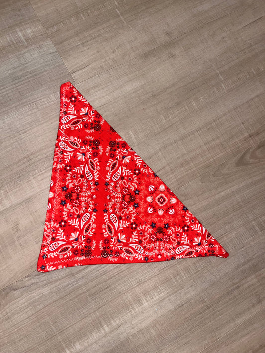 Red Printed Pet Bandana